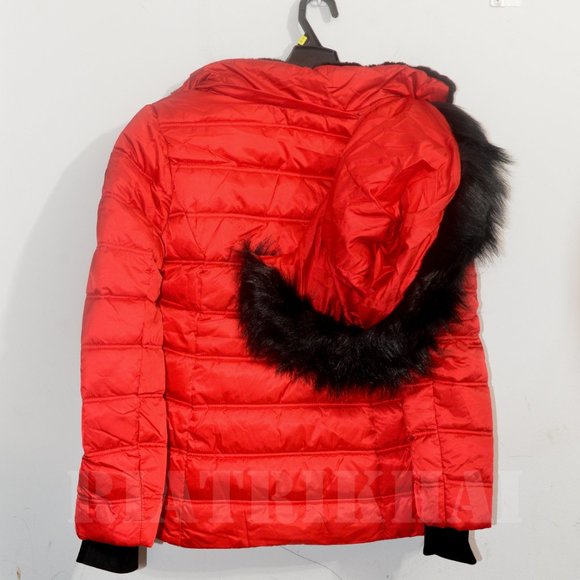 Nautica Womens Faux Fur Trim Hooded Midweight Puffer Jacket - Picture 8 of 12